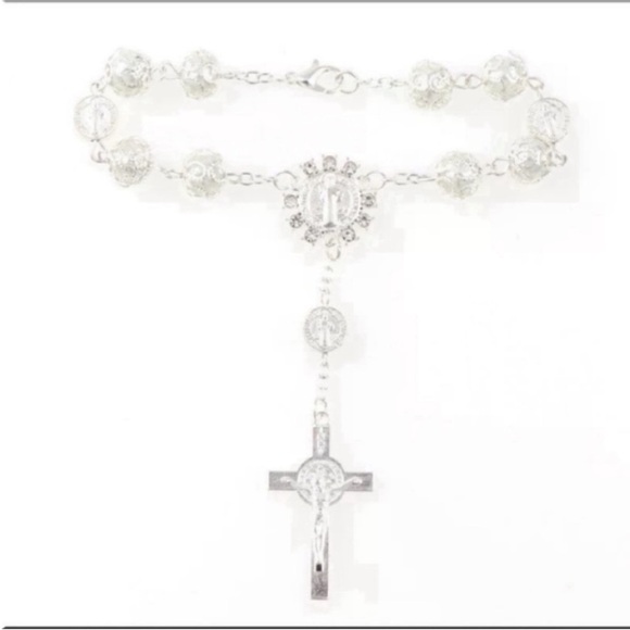 Catholic Religious Bead Cross Bracelets Rosary Sacred Heart of Mary New - Picture 9 of 12